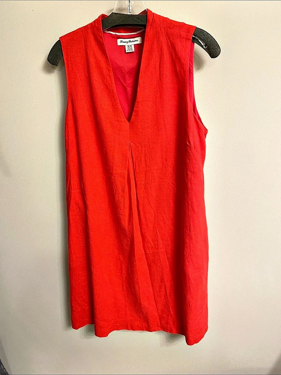 Tommy Bahama Dresses & Skirts - Tommy Bahama Two Palms Linen Shift Dress Red Medium